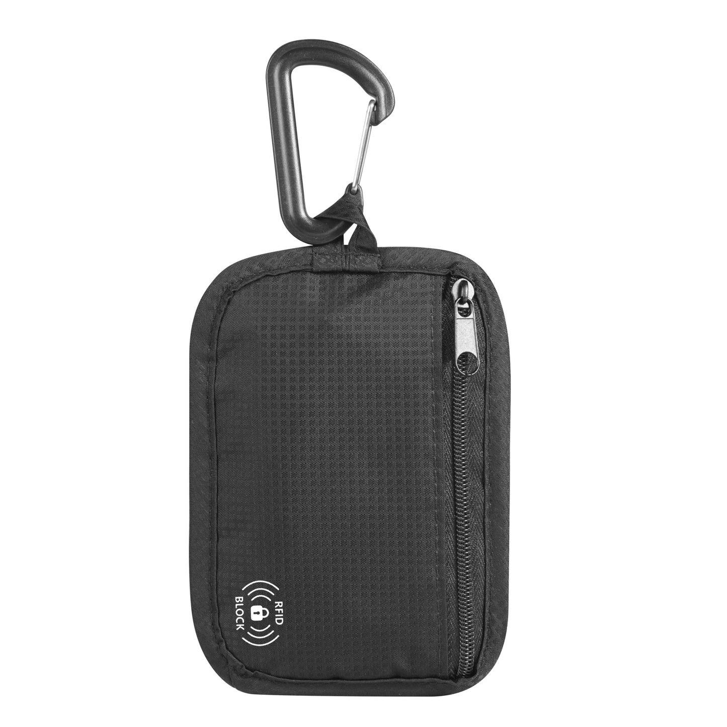 RFID Blocking Lightweight Hidden Clip Stash Money Belt Travel Pouch + Credit Card/ID Holder Money for Women & Men Black