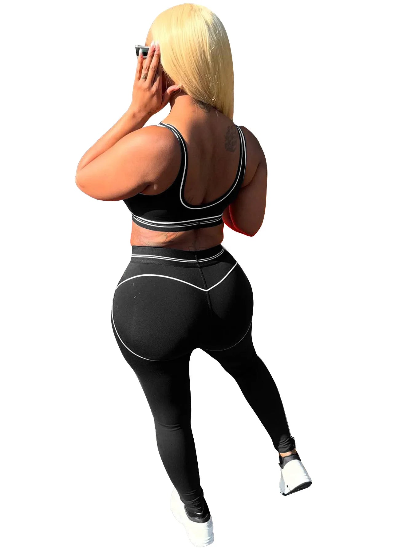 Fitness Women 2 Piece Set Sleeveless Tank Top Skinny Jogging Pants Matching Set 2025 Summer Popular Streetwear Sporty Tracksuits