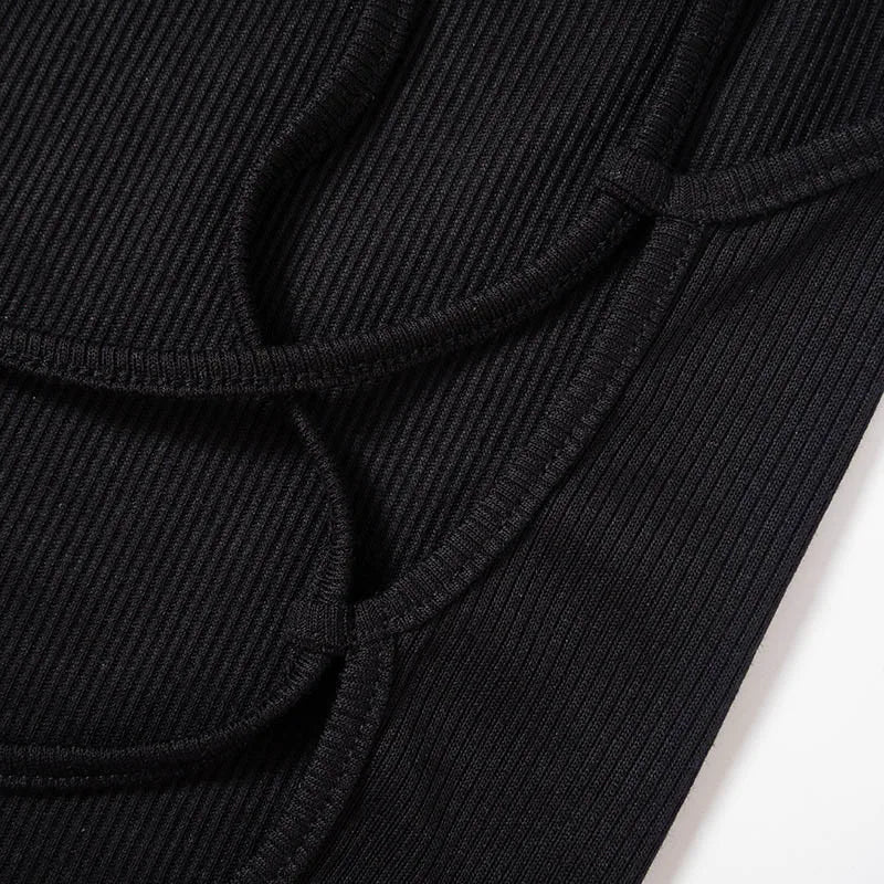 Y2K Women's Tops Backless Crop Top Sleeveless Sexy Cute Black Vest Tank Top Summer Cropped Vest Female 2000S Clothing