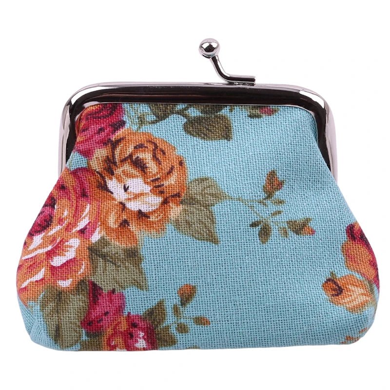 Naivety Hasp Coin Purse Lady Vintage Flower Clutch Bag 2024 New Women Retro Small Fresh Wallet High Quality Good Gift Floral Bag