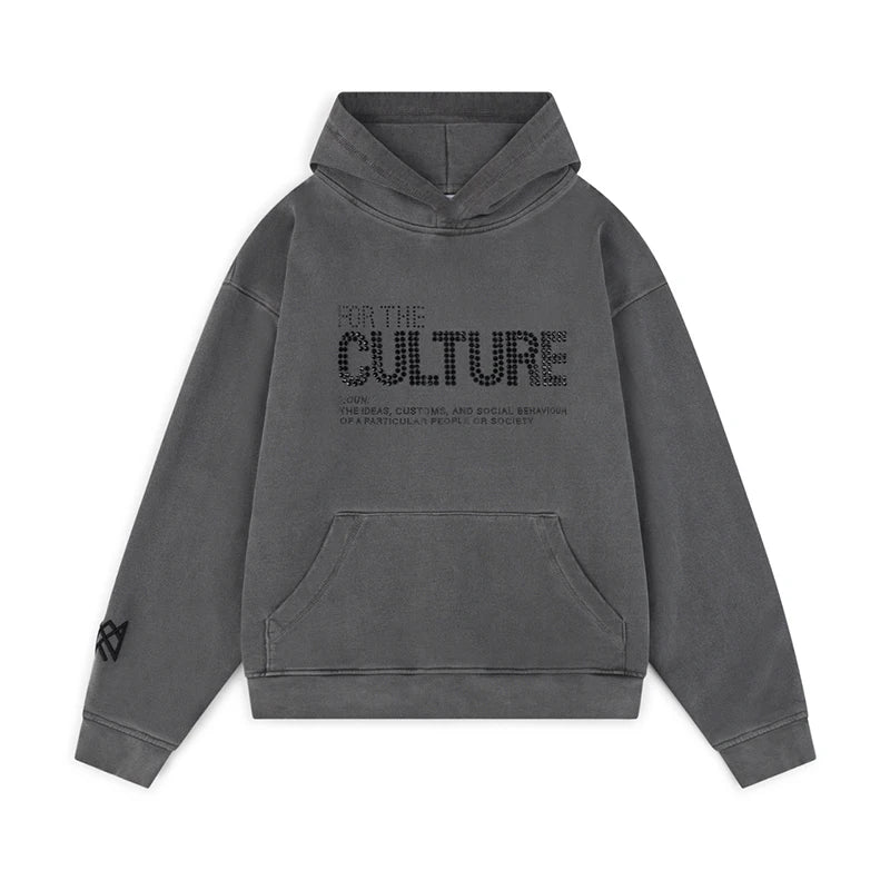 Y2K Retro Style Hoodie 2025 Fashion Street Casual Pullover Jacket with Letter Hot Stamping Design GRAY