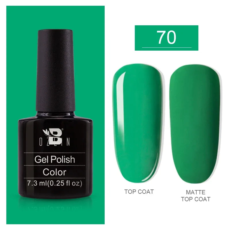 AWStorG15ml 2 IN 1 Crystal Top Coat Transparent Soak Off UV LED Nails Art Manicure Gel Nail Polish Varnishes Primer Function Gel 7.3ml color gel 70