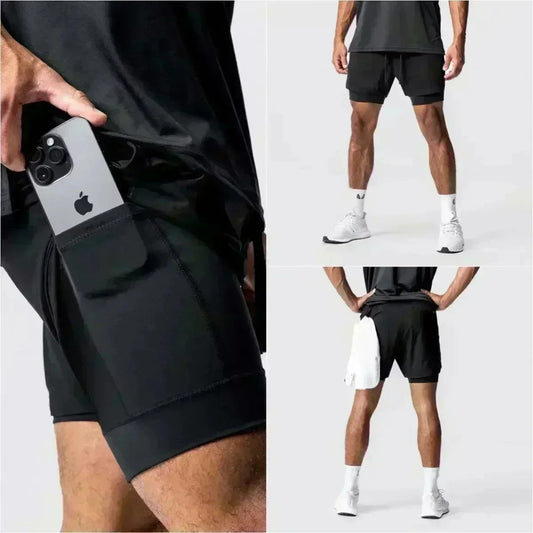 Summer New Black Five-leaf Clover Printed Men's and Women's Shorts Double-layer Loose Sports and Casual Pants for Beach Fitness Badiee Stylez