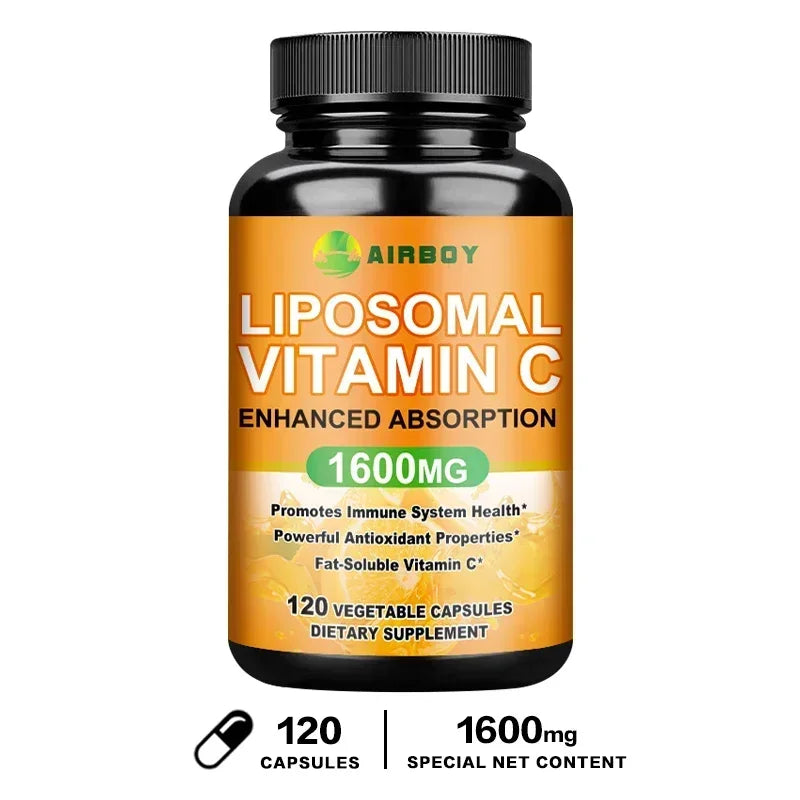 Liposomal Vitamin C - Immune Support, Promotes Collagen Production, Promote Fat dissolving, Antioxidant 120 Capsules
