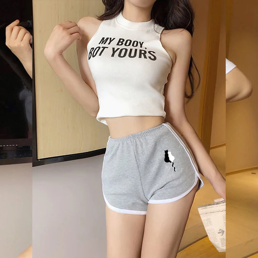 Cotton Sports Shorts Summer Yoga Dance Pants Breathable Workout Running Shorts Dolphin Shorts for Women Sports Shorts