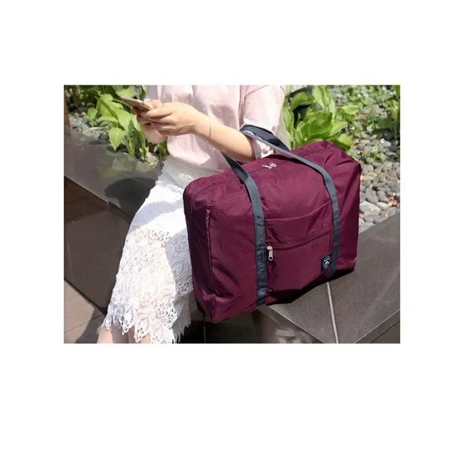1-piece foldable travel bag, weekend travel bag, gym bag, suitable for airline carry on luggage bag, business travel storage bag