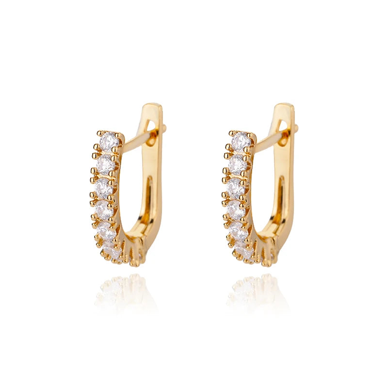 Luxury Star Pendientes Earrings For Women Girl Stainless Steel Minimalist Hoop Piercing 2025 New In y2k Jewelry aretes de mujer E2301G-12 CHINA