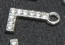 10pcs /26pcs pieces silver English letters drill metal pendant DIY fashion necklace bag pendant earrings material 10pcs L