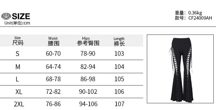 Y2K Summer Cross-band Strap Art Micro-flare Casual Pants Metal Buckle Decoration Personal Pants Women Versatile Sexy Slim Pants