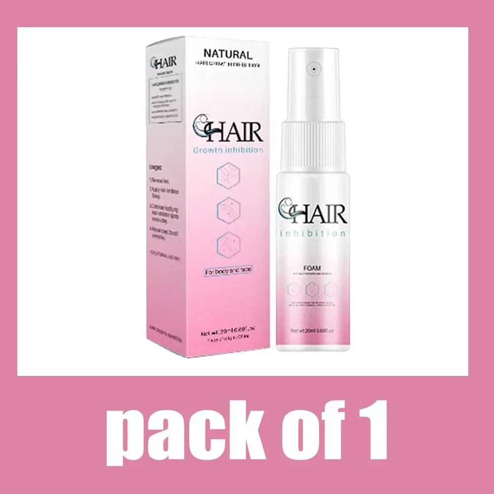 2 Minutes Fast Hair Removal Spray Painless Hair Growth Inhibitor Arm Armpit Leg Permanent Depilatory for Men Women Repair Care 1PC 1