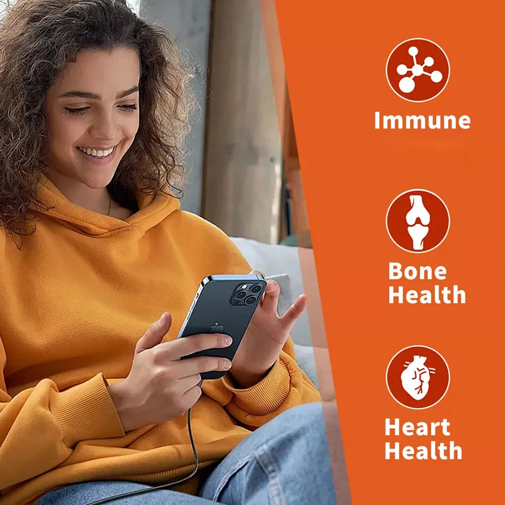 Vitamin K2 + D3 100mcg-5000IU Capsules - Dietary Supplement for Immune, Bone, Heart, Dental, and Cardiovascular Support