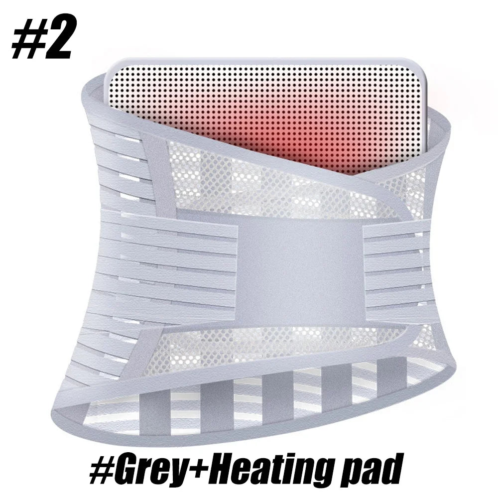 Back Braces for Lower Back Pain Relief with 5 Stays,Breathable Back Support Belt for Men/Women,Anti-skid lumbar support belt Heating-Gray
