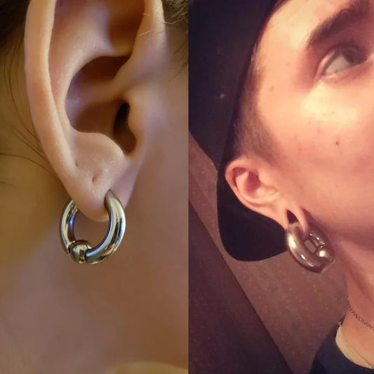 ASTM F136 Titanium Captive Bead Rings PIERC Nose Ring large size Earring 12G 2mm 3mm BCR Hoop Rings punk Piercing Body Jewelry