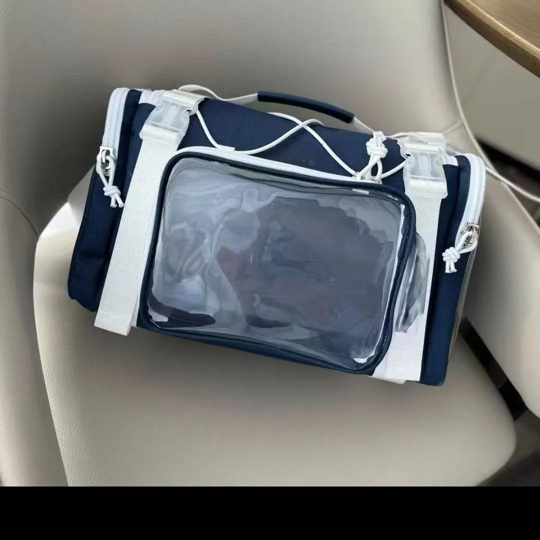 Y2K Cute Lolita Ita Bag Large Capacity Shoulder Crossbody Kawaii Girls Transparent Messenger DIY Display Casual Handbags