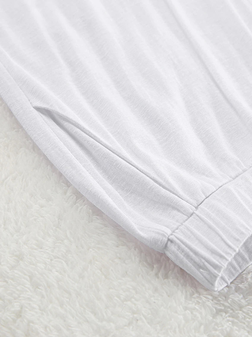 Marthaqiqi New Summer Female Nightgowns Suit Sexy Tank Tops Pajamas Sleeveless Sleepwear Pants Casual Ladies Nightie 2 Piece Set