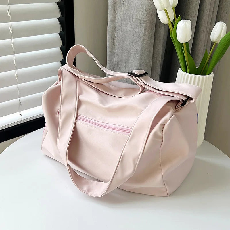 2025 Large capacity Travel Tote Bags for Women nylon Shoulder Messenger Bag Sports Yoga Satchels Fashion Woman Handbag Pink