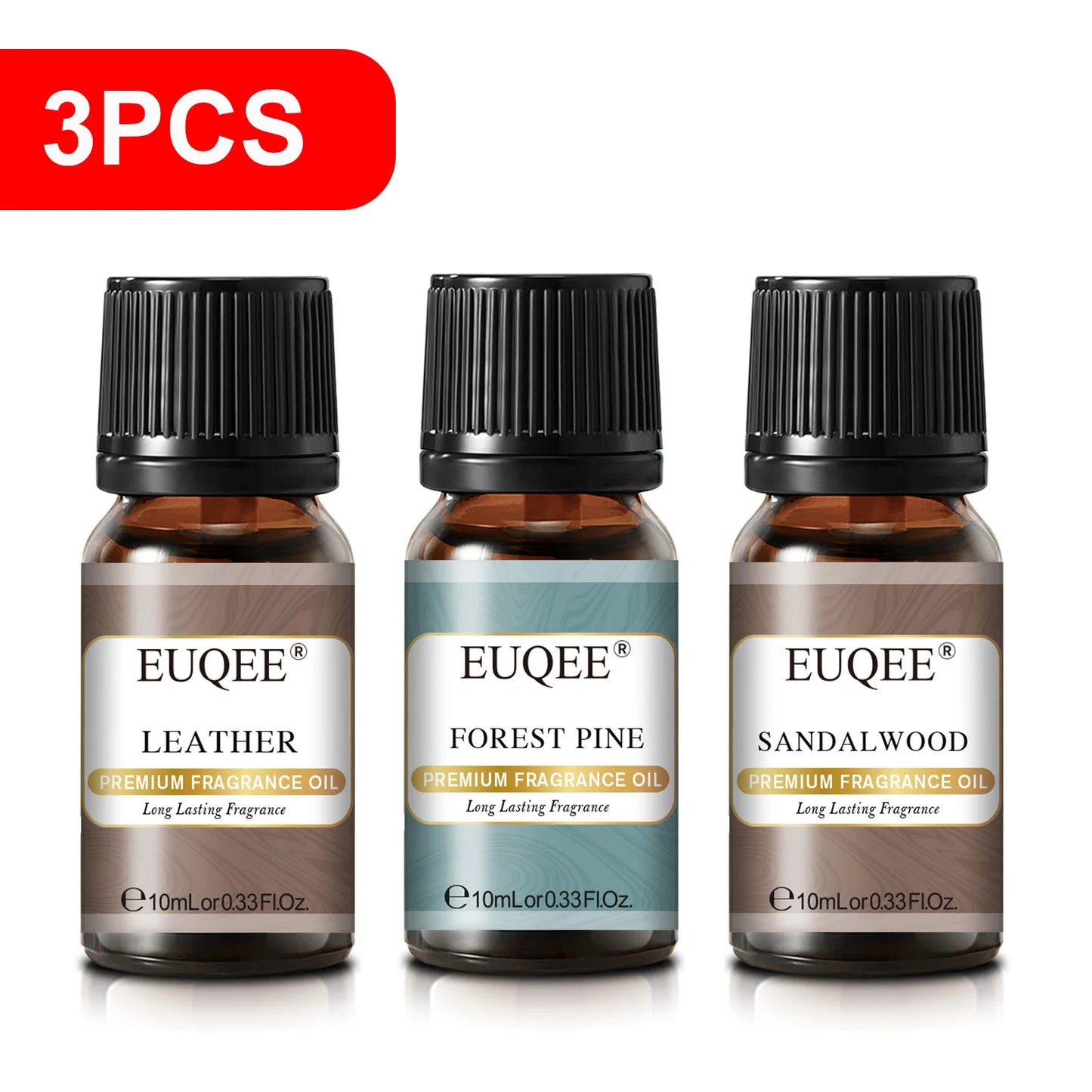 EUQEE 10ML Men's Fragrance Oil For Car Diffuser,Making Candle Leather Forest Pine Coffee Cake Cedarwood Bay Rum 1pcs/3pcs/6pcs - Badiee Stylez