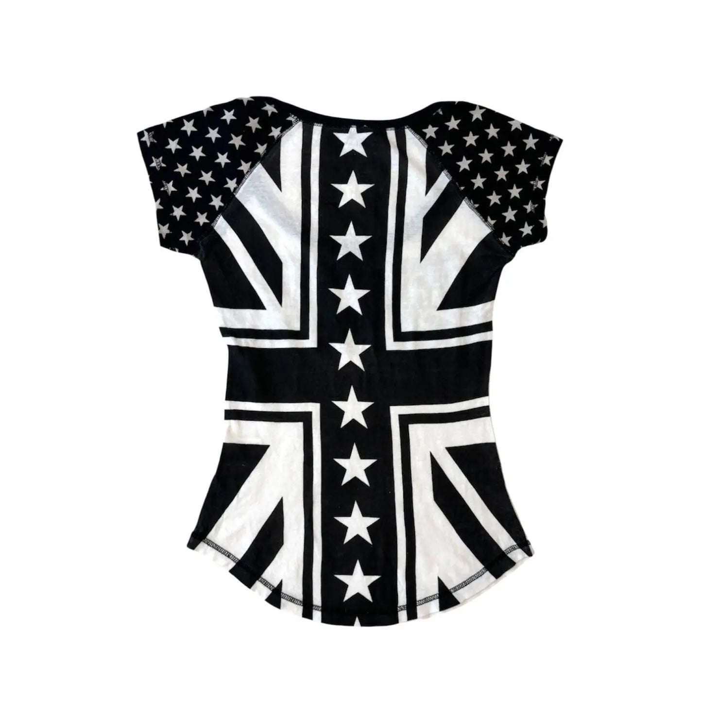 Millennium Y2k Slim Short-sleeved T-shirt Letter Star Print Short Sleeve T-shirt Harajuku Hip-hop Short-sleeved T-shirt