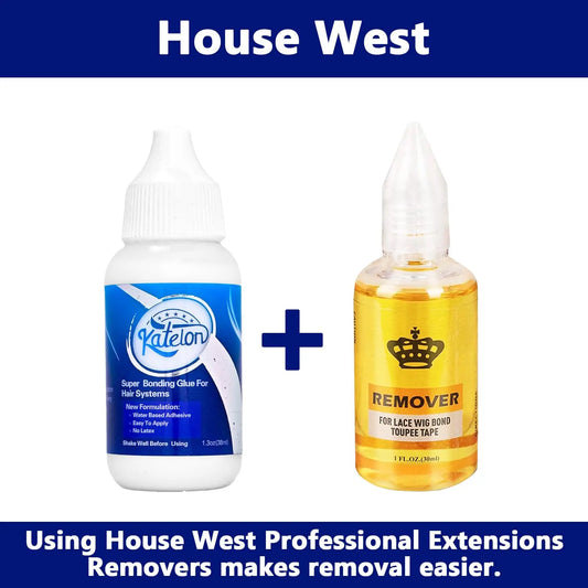 2pcs Wig Glue Strong Hold Lace Glue and Lace Glue Remover Set,Waterproof,securely,Safe Lace Front Wig Glue and Remover