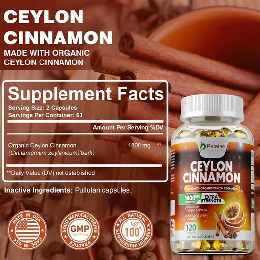 Ceylon Cinnamon - Supports Healthy Circulation, for Heart, Joint & Brain Health, Boosts Immunity, Improves Energy Levels