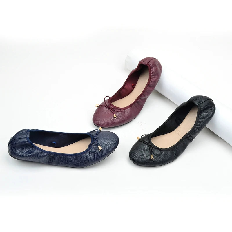 Cosysusy Women's Metallic Ballet Shoes, Casual Soft Sole Flat Shoes, Lightweight & Comfortable Slip On Shoes