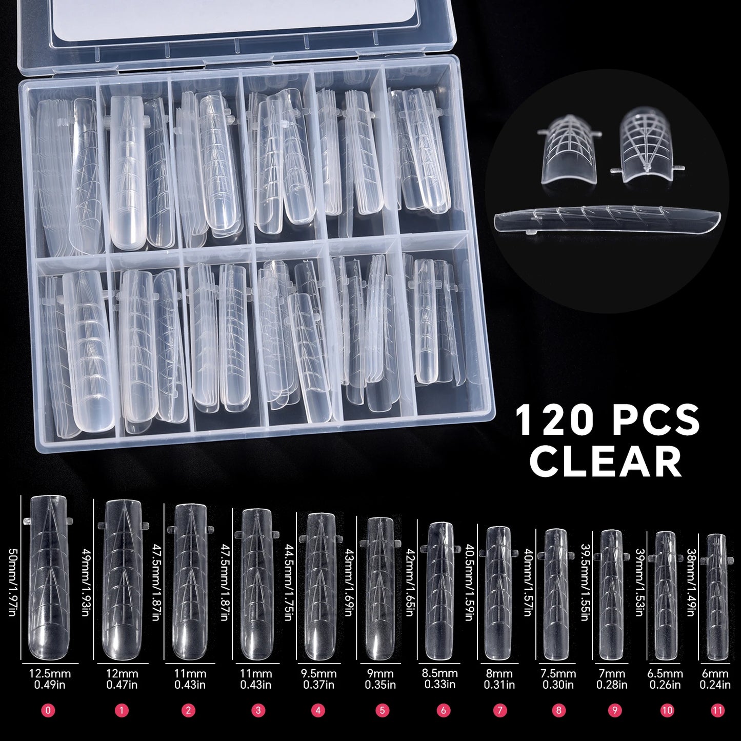 120Pcs Nail Forms For UV Gel Quick Building Extension Top Molds Dual Forms Acrylic Nail Art Tips Nails Accessories Tools 22 CHINA
