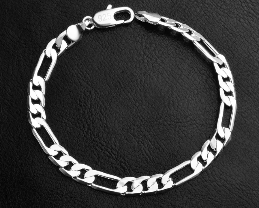 New High quality 925 Sterling Silver 4MM Women Men chain Male Twisted Rope Bracelets Fashion Silver Jewelry ZM4MM