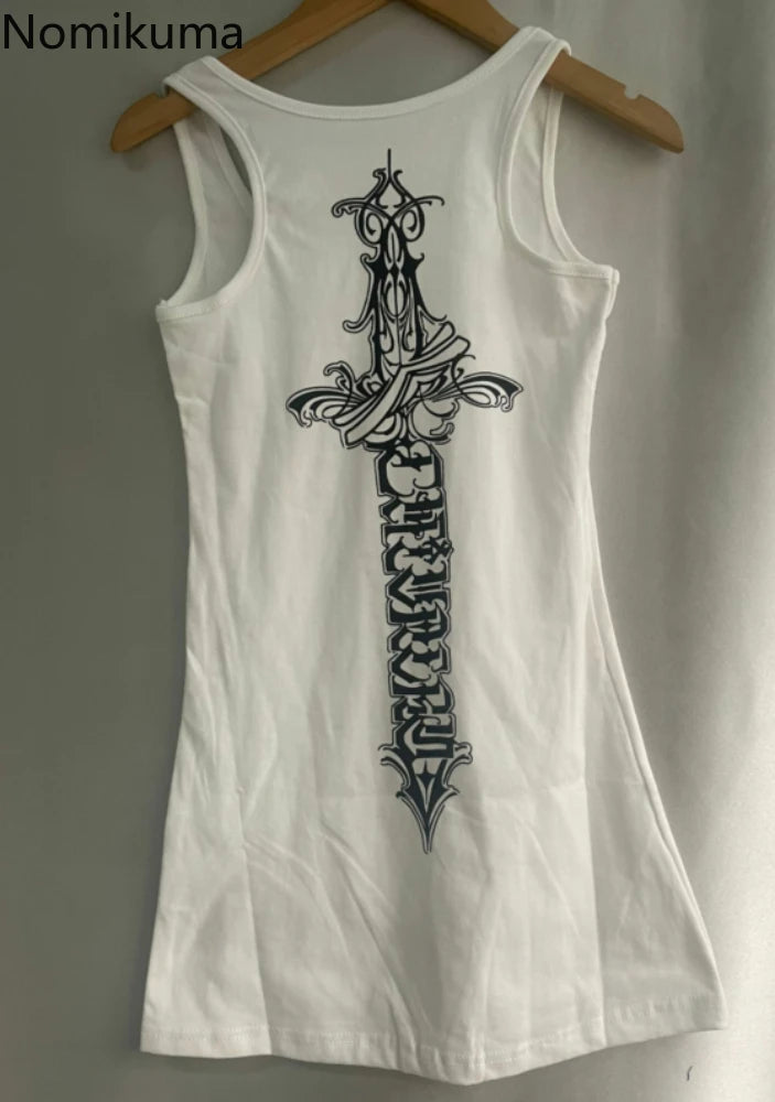 Harajuku Print Tanks Women Clothing Y2k Tops Sleeveless Tunic Summer Camis 2025 Ropa Mujer Fashion Casual Streetwear Vest 27y627