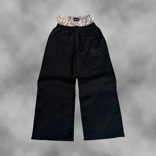 Y2K Trend Sweatpants Camouflage Embroidered Pattern Streetwear Men Women Clothing Retro Camo Baggy Pants Unisex Wide Leg Pants