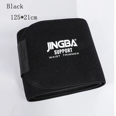 JASONTUTU Neoprene Sport Waist Belt Support Body Shaper Waist Trainer Loss Fitness Sweat Belt Slimming Strap Waist Trimmer Black 125CMx21CM