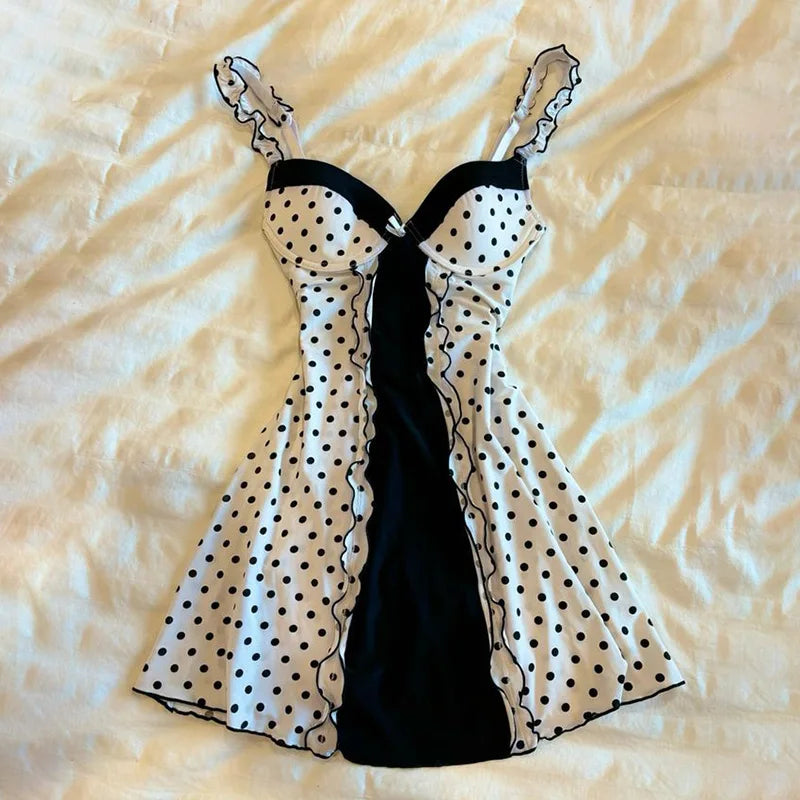 Y2k Clothes White Mini Dress Woman Clothing Gothic Dress Harajuku Party Dresses Graphic Rock Punk Goth Emo Short Women's Summer Navy Blue