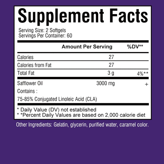 CLA 3000mg - Boost Energy, Improve Muscle Mass, and Boost Metabolism - Non GMO