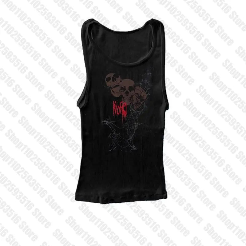Aesthetic 2023 Goth Crop Top y2k Women Harajuku O Neck Short Sleeve Sweat Shirt Graphic Pattern Fairy Grunge Clothing crop tops Black2