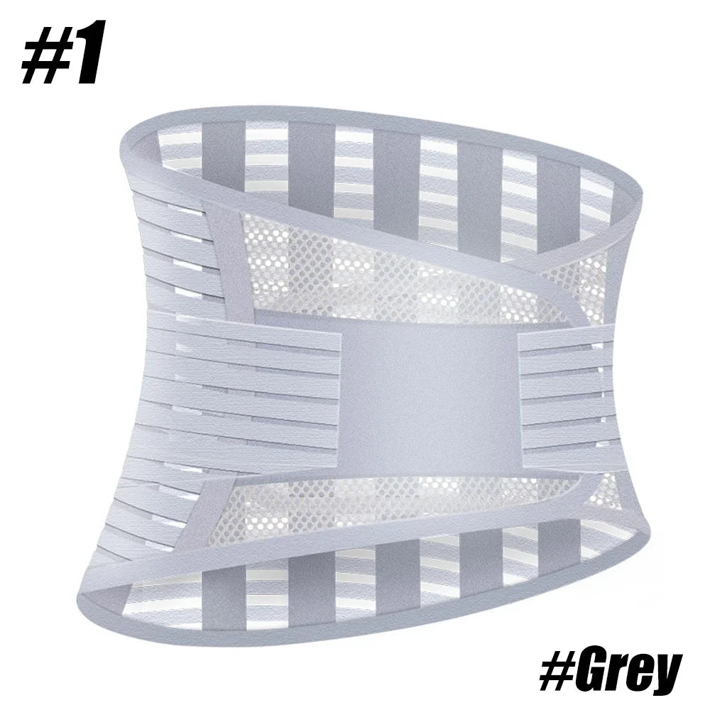 Back Braces for Lower Back Pain Relief with 5 Stays,Breathable Back Support Belt for Men/Women,Anti-skid lumbar support belt Ventilate-Gray