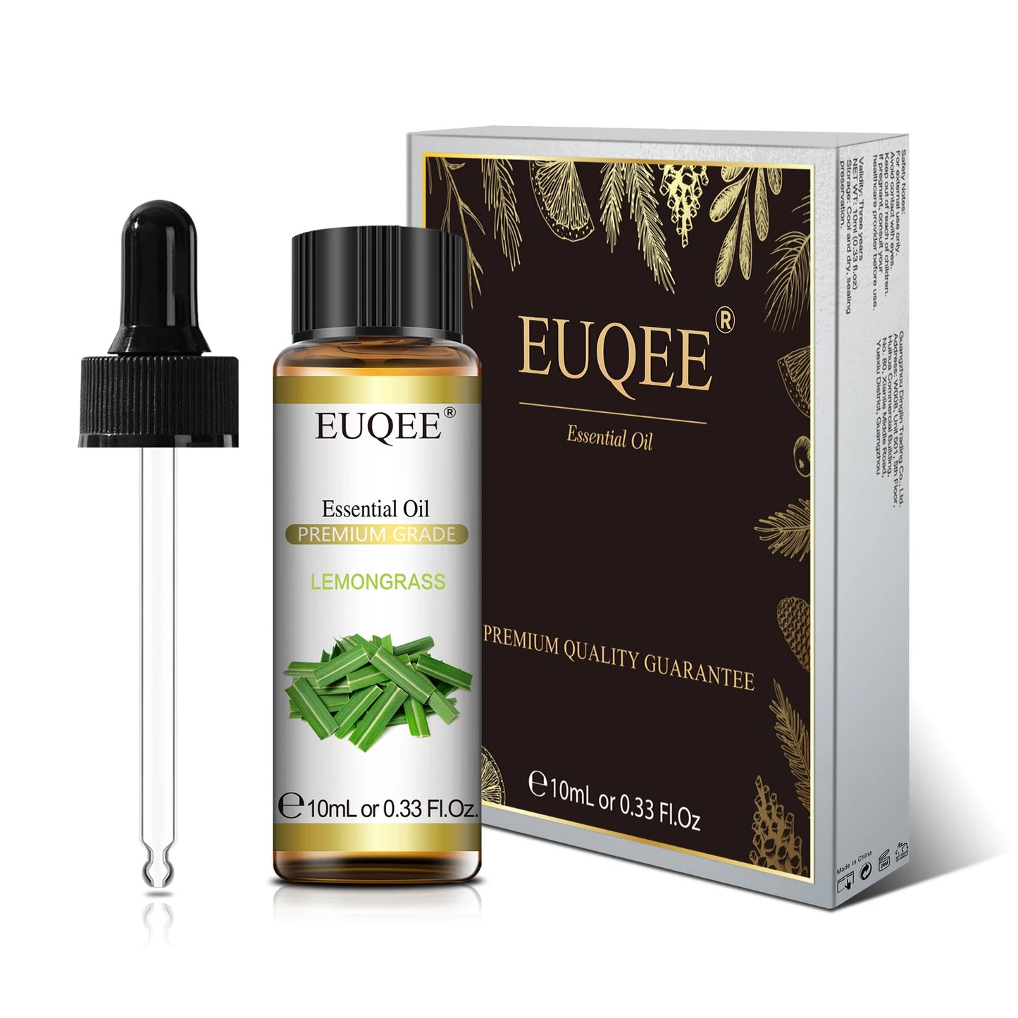 EUQEE 10ml Natural Plant Essential Oil with Dropper For Diffuser Humidifier Lavender Jasmine Eucalyptus Vanilla Essential Oils - Badiee Stylez