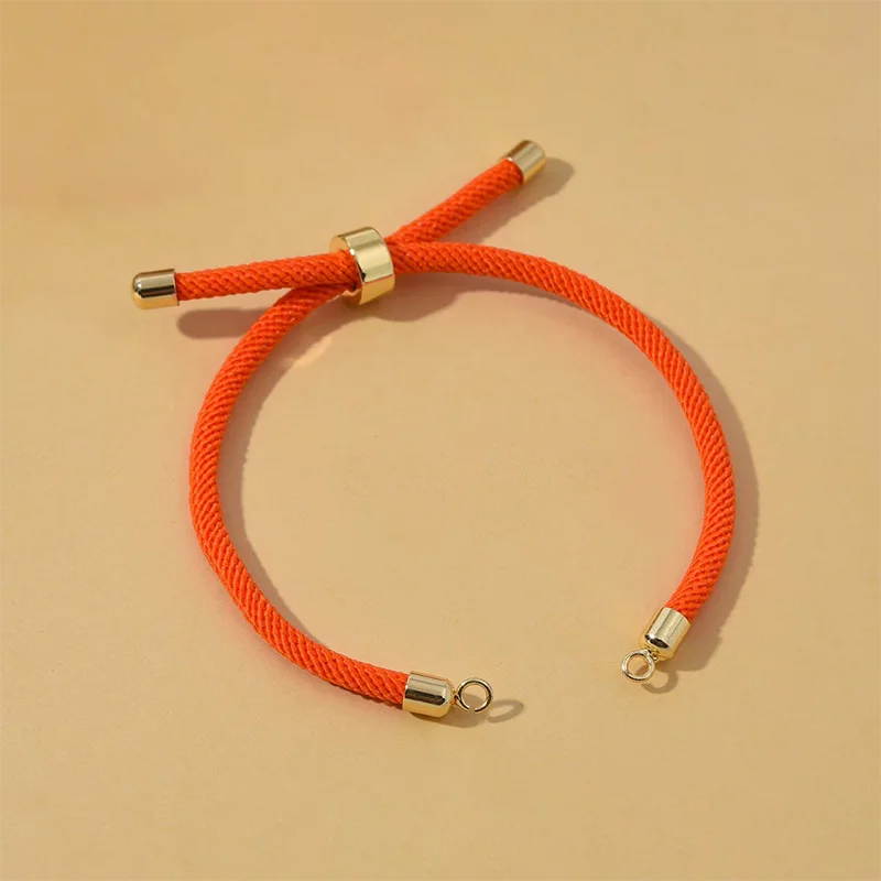 10Pcs Twisted Nylon Cords Bracelet Adjustable Extension Tail Chain Connector For DIY Handmade Jewelry Making Accessories Color 3