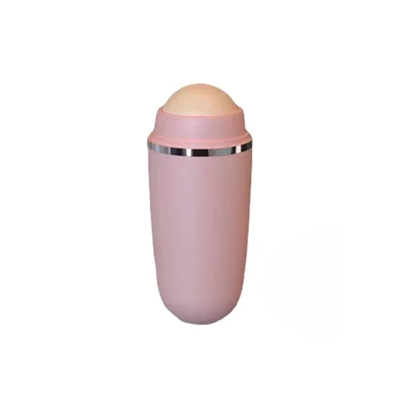 1PC Oil-absorbing Roller Volcanic Stone Facial Oil Removing Portable Skin Care Tool Beauty Stick Minimize Pores Beauty Tools Pink opp