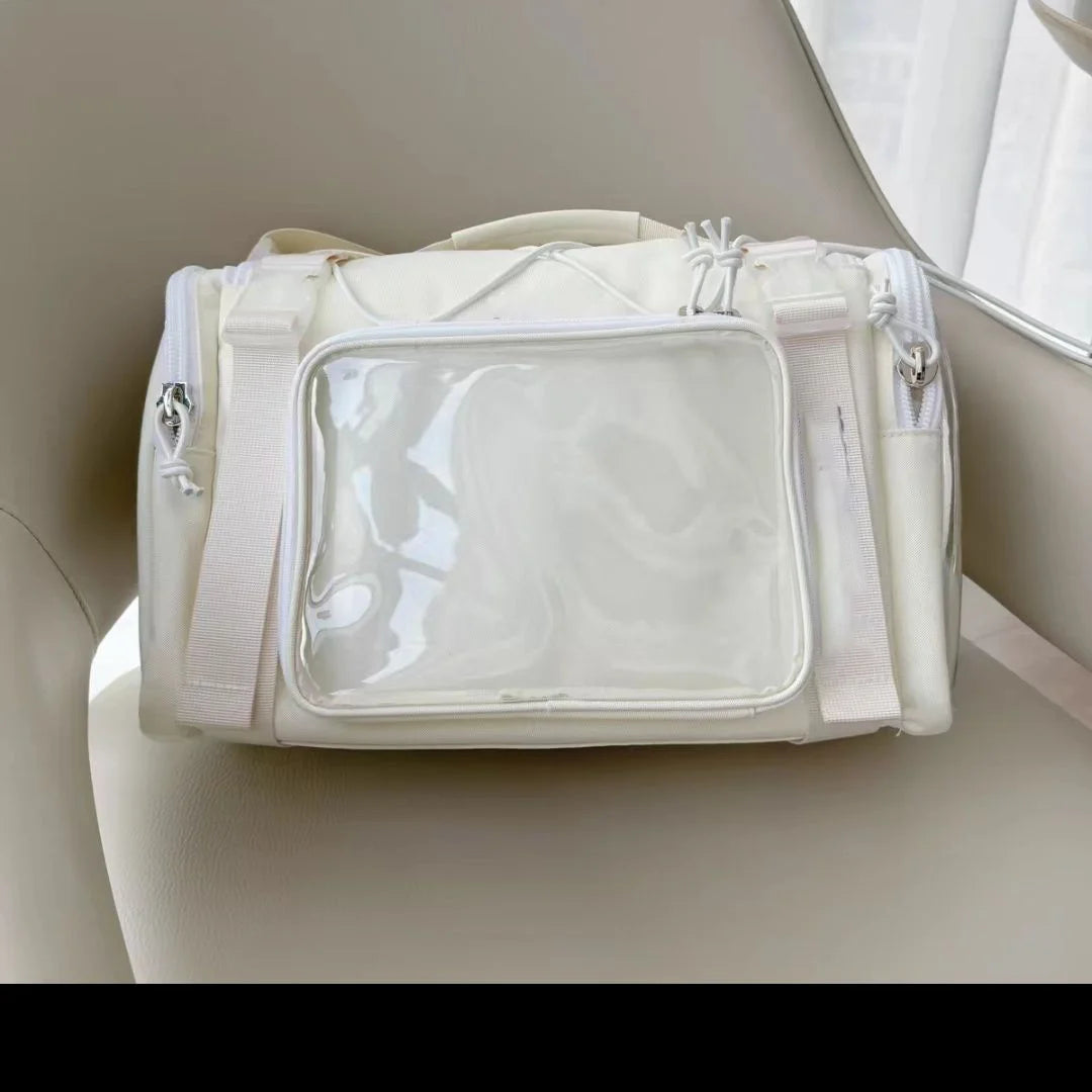 Y2K Cute Lolita Ita Bag Large Capacity Shoulder Crossbody Kawaii Girls Transparent Messenger DIY Display Casual Handbags