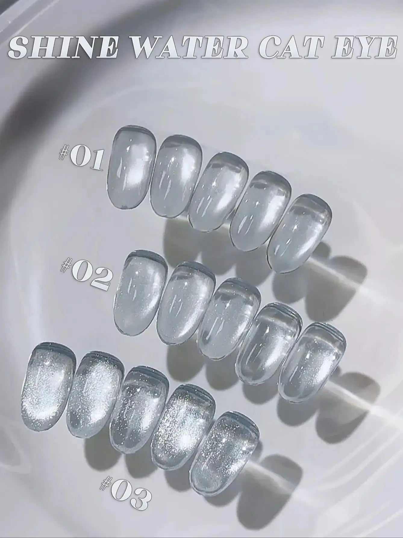 1-3pcs PSK 2025 New Whitening Purple Glass Beads Starry Crystal Nail Art Purple Glass Bead Cat Eye Gel Nail Polish Nail Supplies baoshanbaikaishui1-3