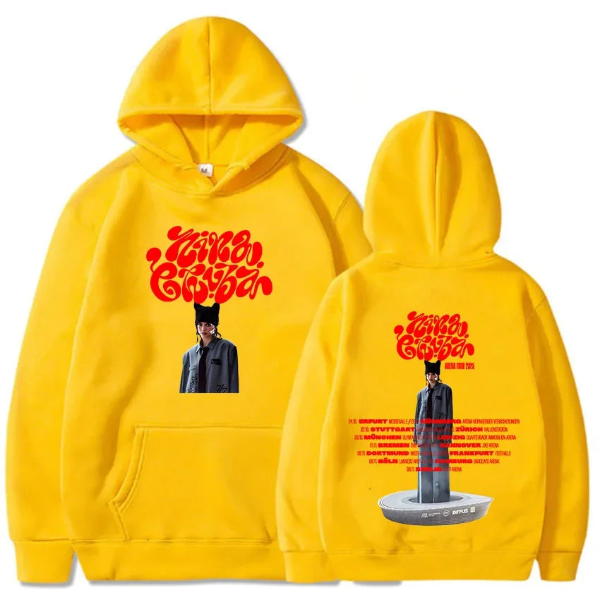 Arena Tour 2025 Nina Chuba Hoodies Sudaderas Para Mujer Winter Women Men Clothing Singer Printing Sweatshirts Casual Pullovers yellow