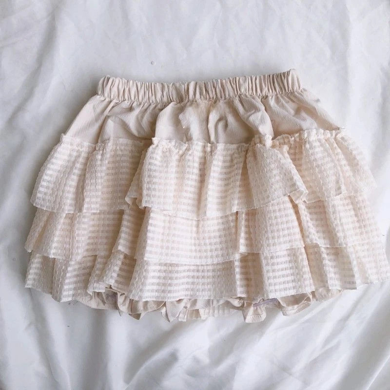 Gothic Y2k Elastic Waist Harajuku Y2k Short Skirt Women Hot Chick Chic Ruffle Subculture Skirts Design Retro Cake Skirt Lolita 144