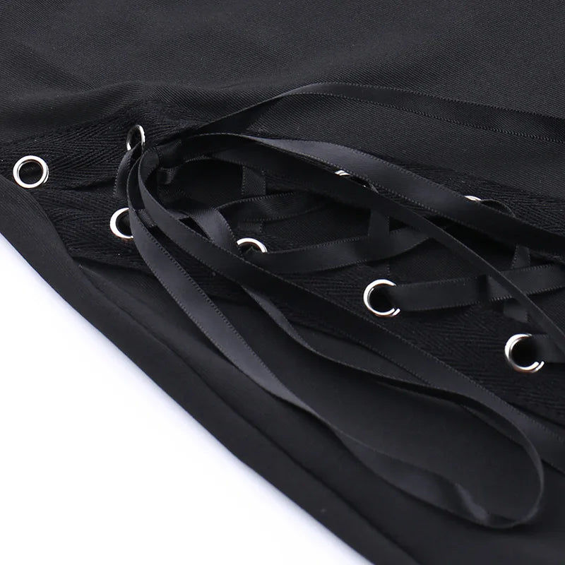 Y2K Summer Cross-band Strap Art Micro-flare Casual Pants Metal Buckle Decoration Personal Pants Women Versatile Sexy Slim Pants