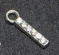 10pcs /26pcs pieces silver English letters drill metal pendant DIY fashion necklace bag pendant earrings material 10pcs I