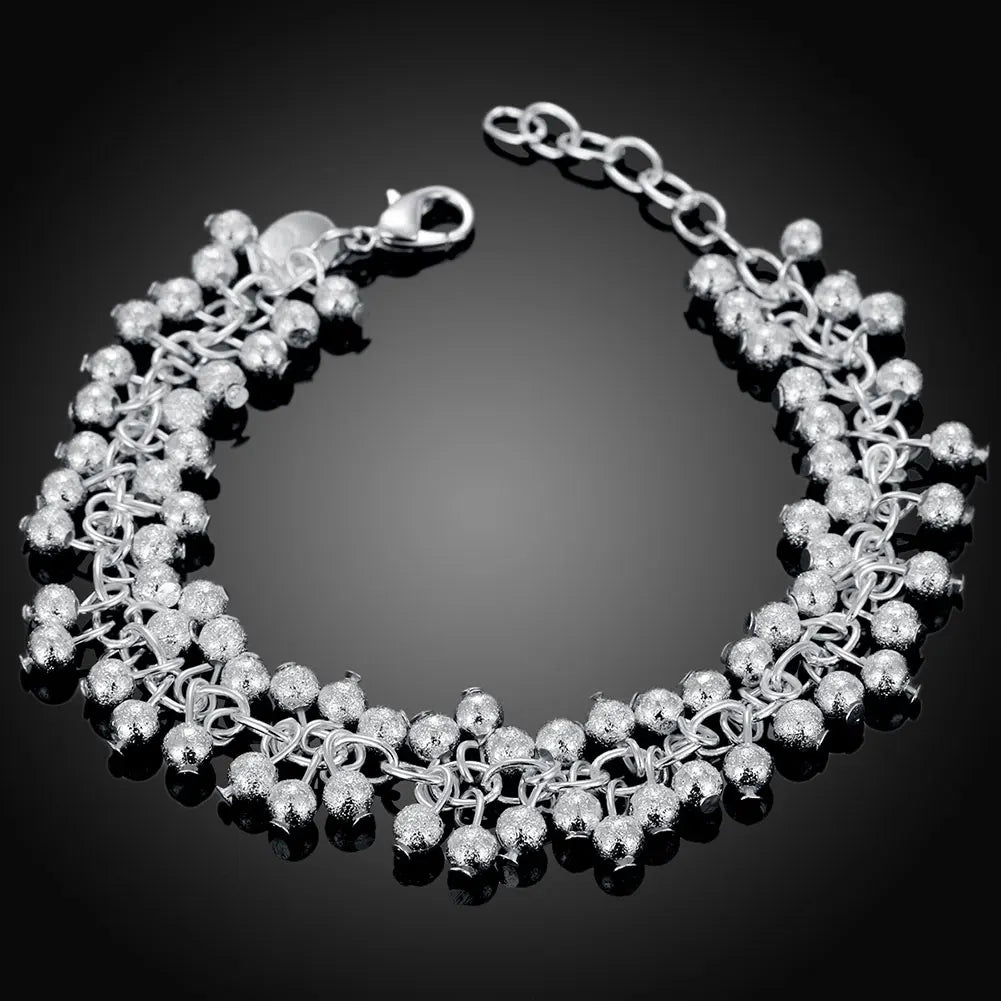 New High quality 925 Sterling Silver 4MM Women Men chain Male Twisted Rope Bracelets Fashion Silver Jewelry H232