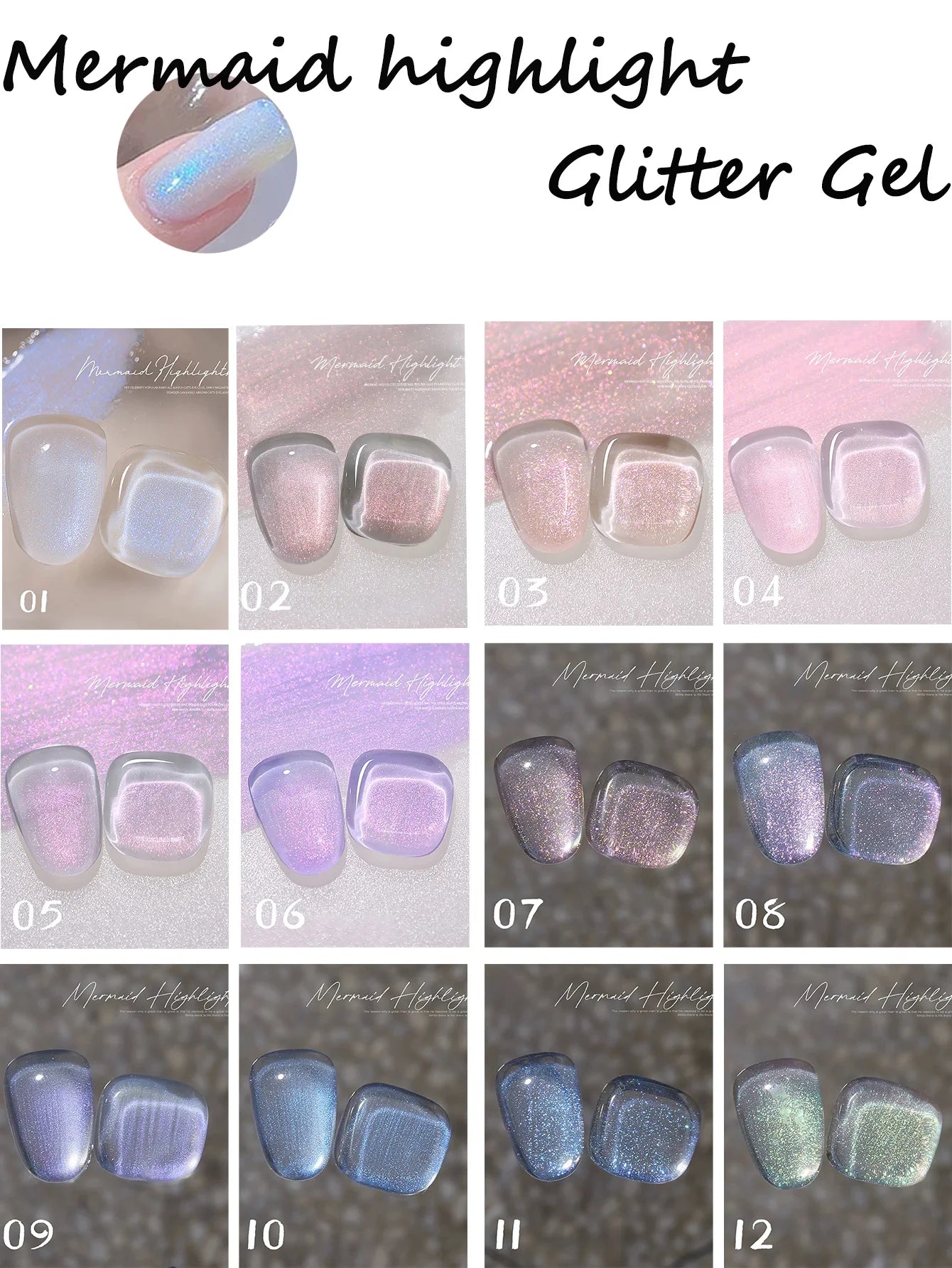 1-3pcs PSK 2025 New Whitening Purple Glass Beads Starry Crystal Nail Art Purple Glass Bead Cat Eye Gel Nail Polish Nail Supplies renyugaoguang1-12