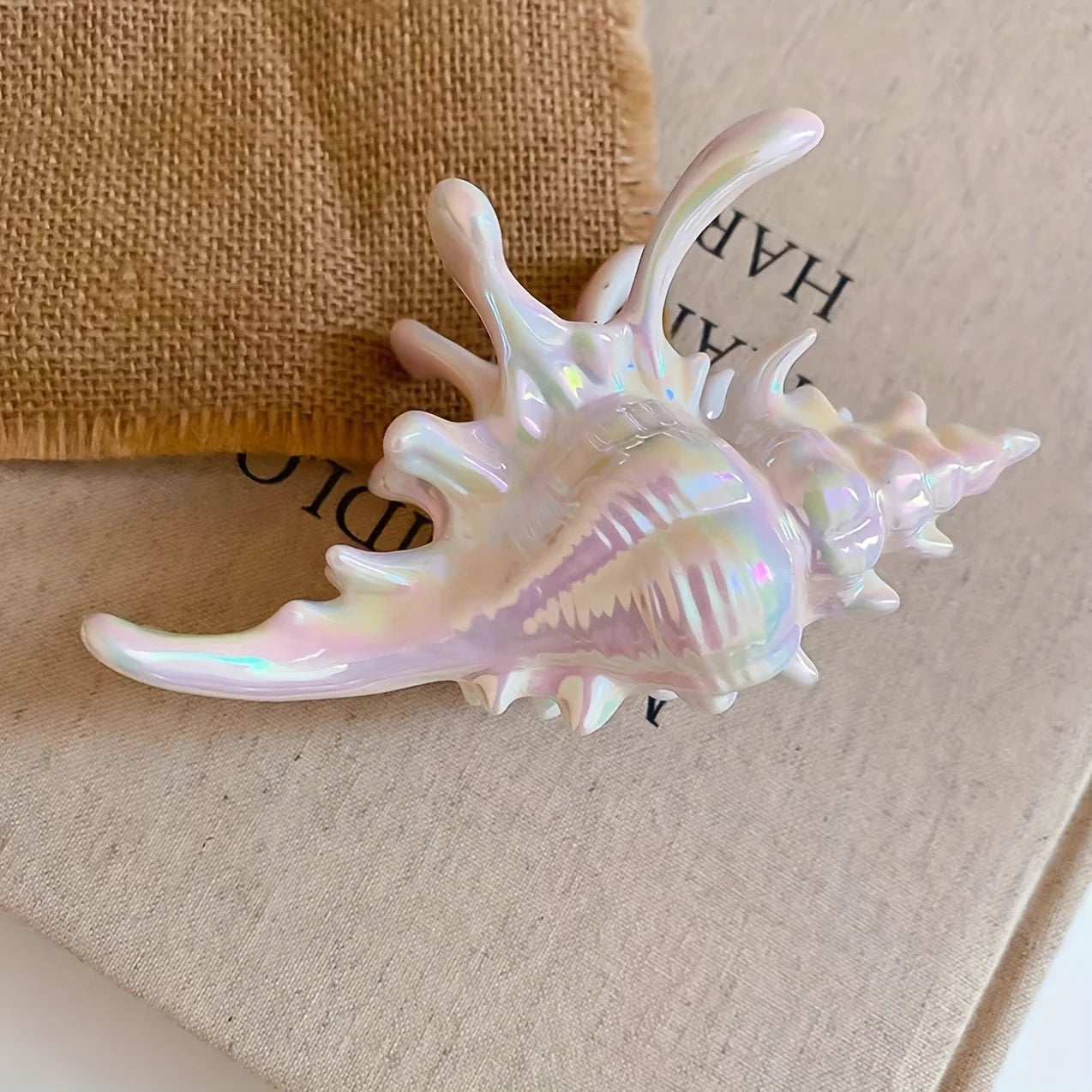 1pc creative design sense conch clip hair clip summer beach style shark clip ocean hair accessories hair grab party conch2 Size fits all CHINA