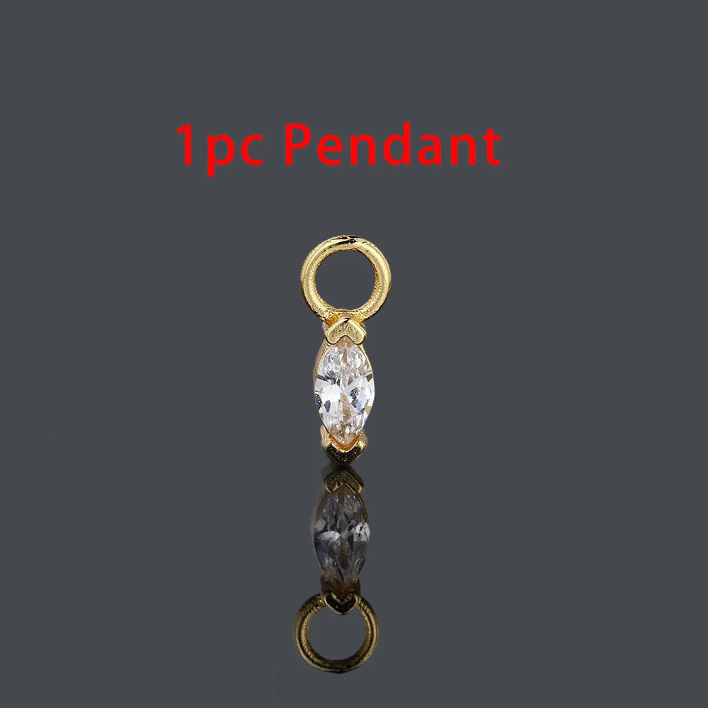 1PC Little Star Moon Snake Crystal Charms Pendant Helix Daith Earrings for Women Hanging Matching Piercing Lobe Tragus Jewelry CC192-2