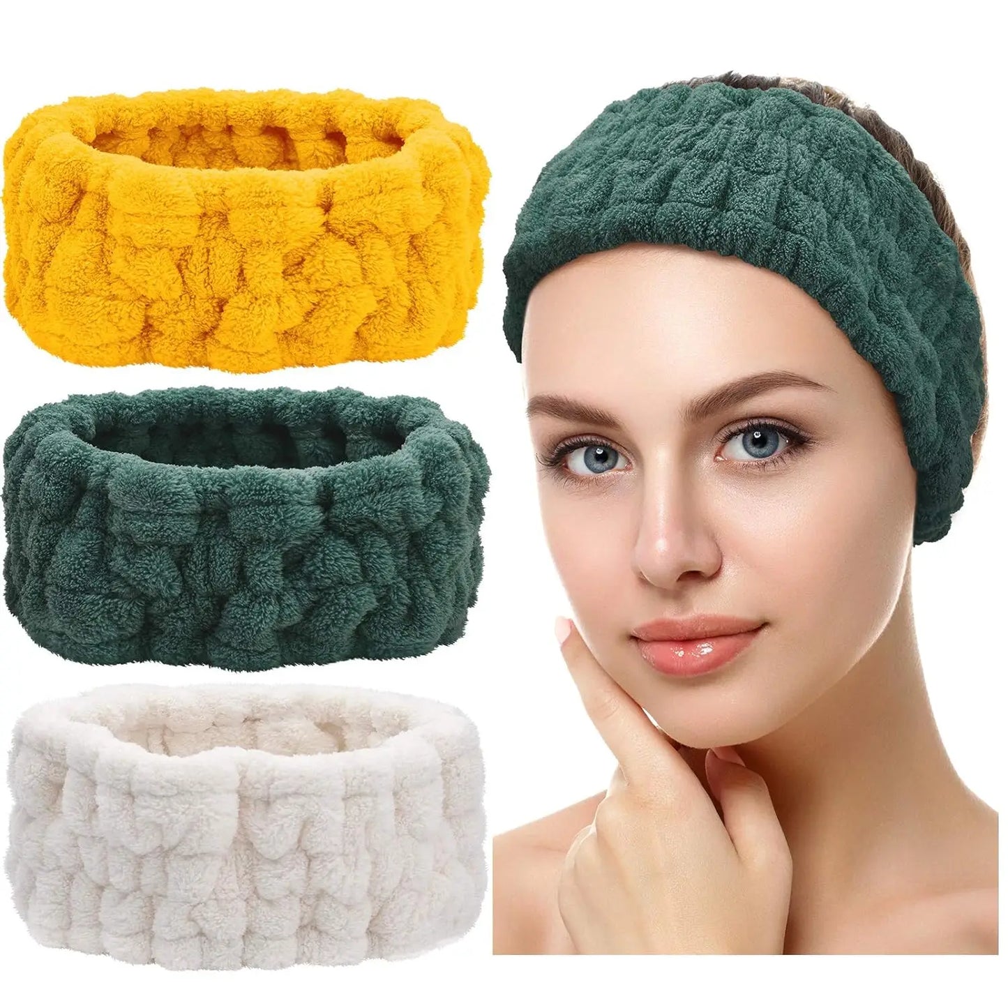 Face Wash Headband Makeup Single Circle Coral Velvet Hair Cover Sports Yoga Hair Accessory For Women 3pcs 2
