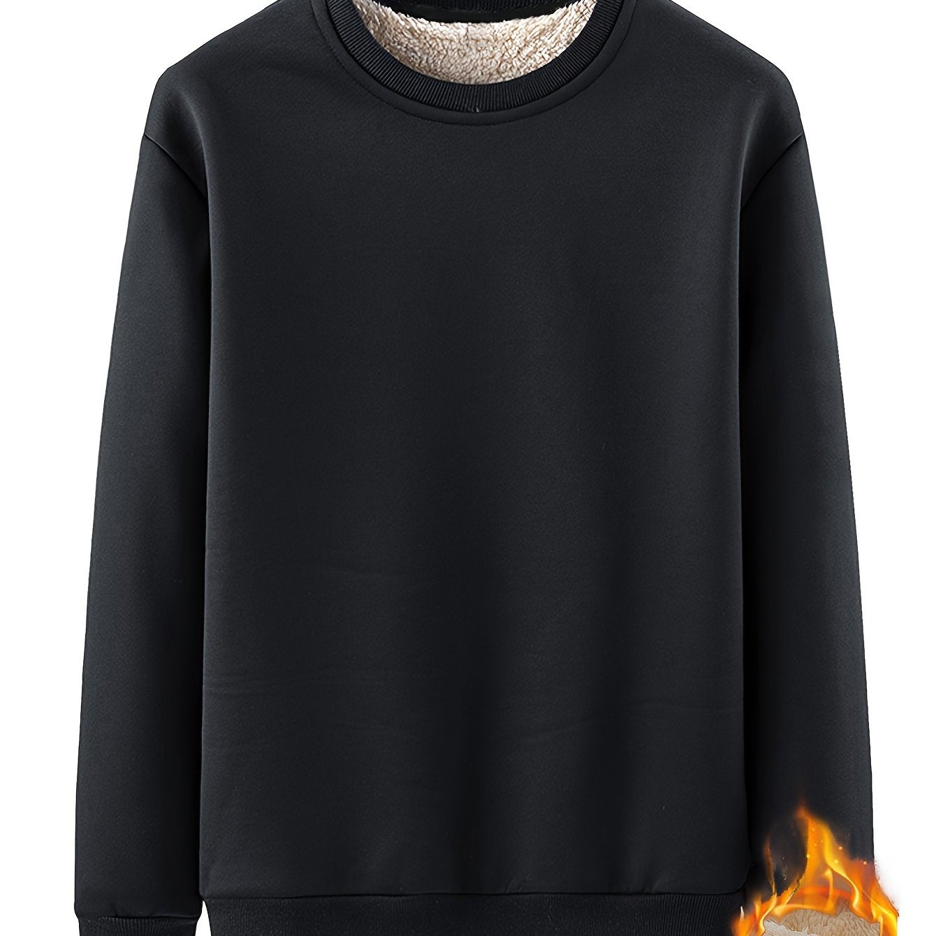 New Men's Casual Fashionable Solid Color Crew Neck Sweatshirts For Autumn And Winter Badiee Stylez