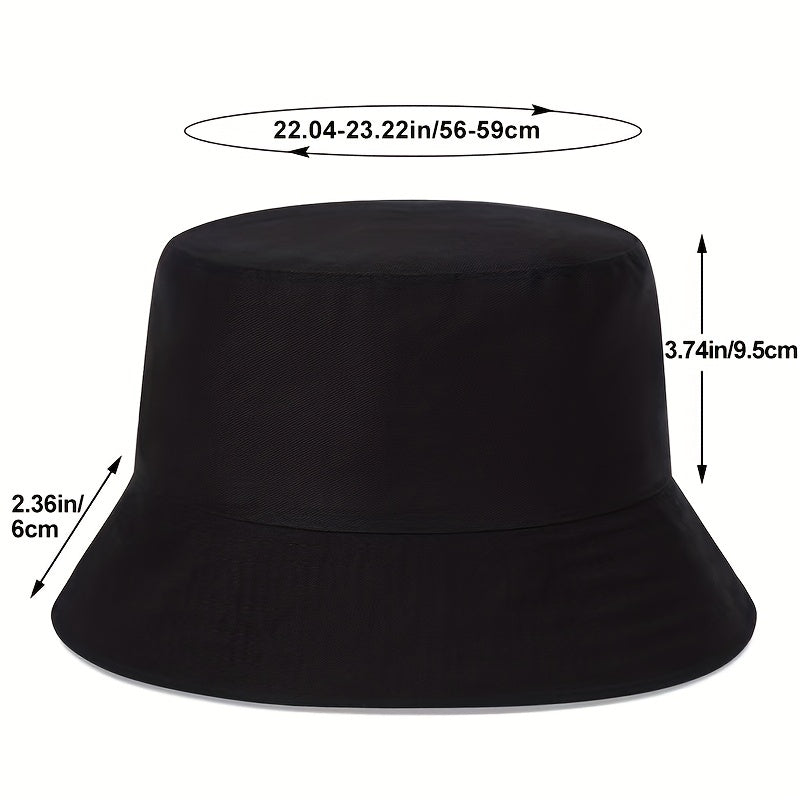 1pc Men's Solid Color Bucket Hat, Sunscreen Outdoor Sports Casual Bucket Hat, Ideal Choice For Gifts Badiee Stylez